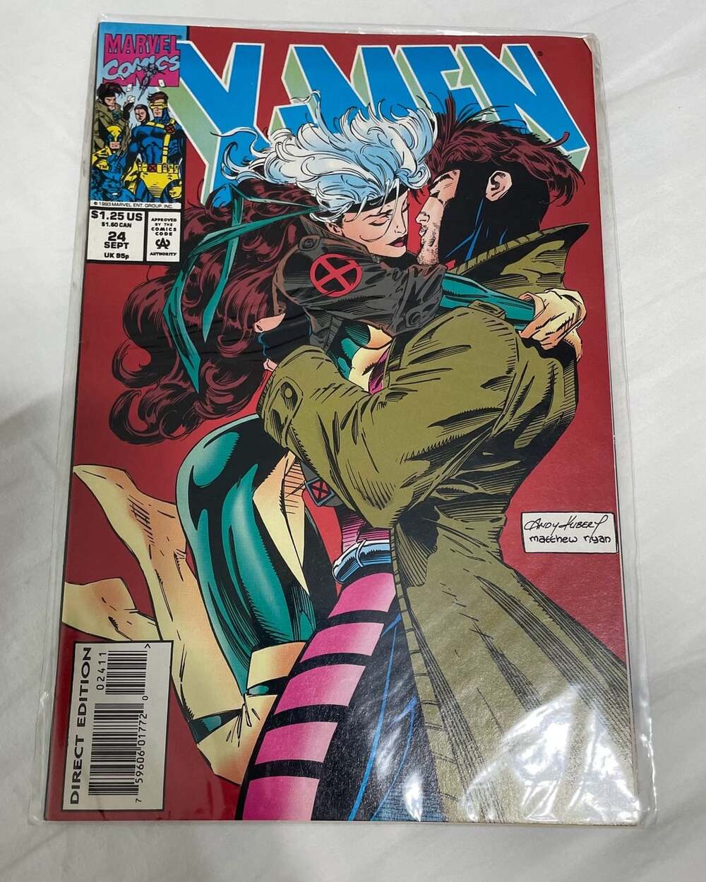 High grade Marvel Comics X-Men #24 Rogue And Gambit Cover 1993